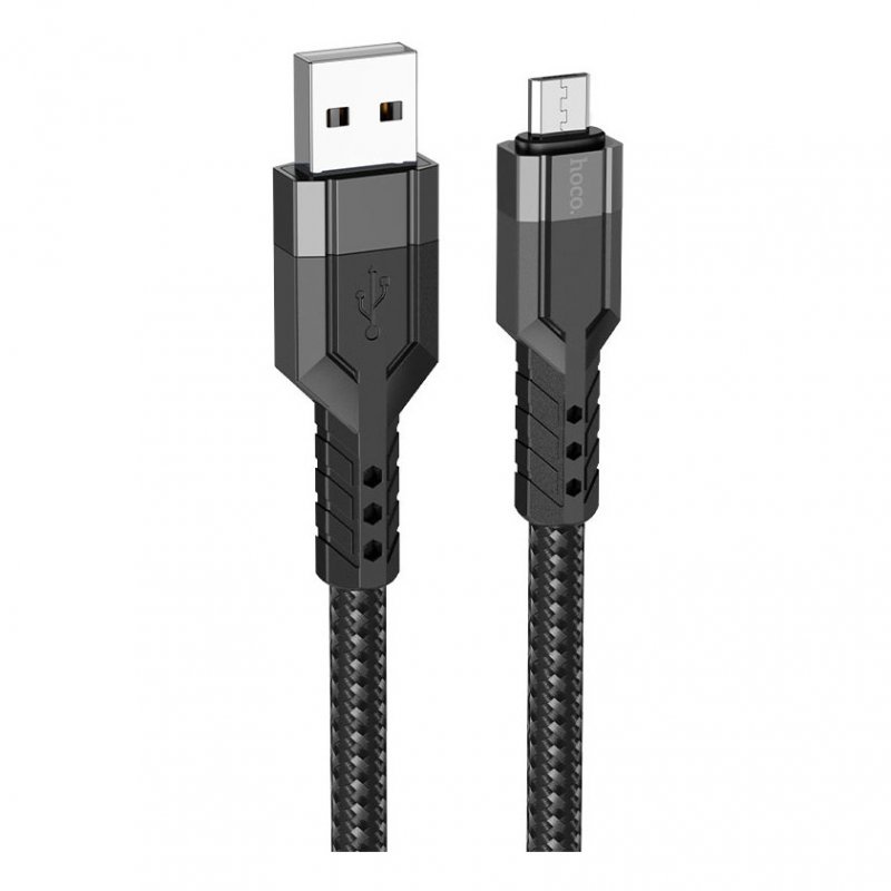 Дата-кабель Hoco U110 USB-MicroUSB, 1.2 м, черный