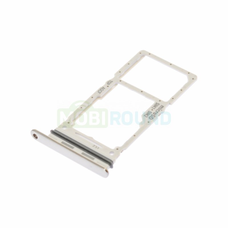 Держатель сим карты (SIM) для Samsung A736 Galaxy A73 5G (2 SIM) серебро