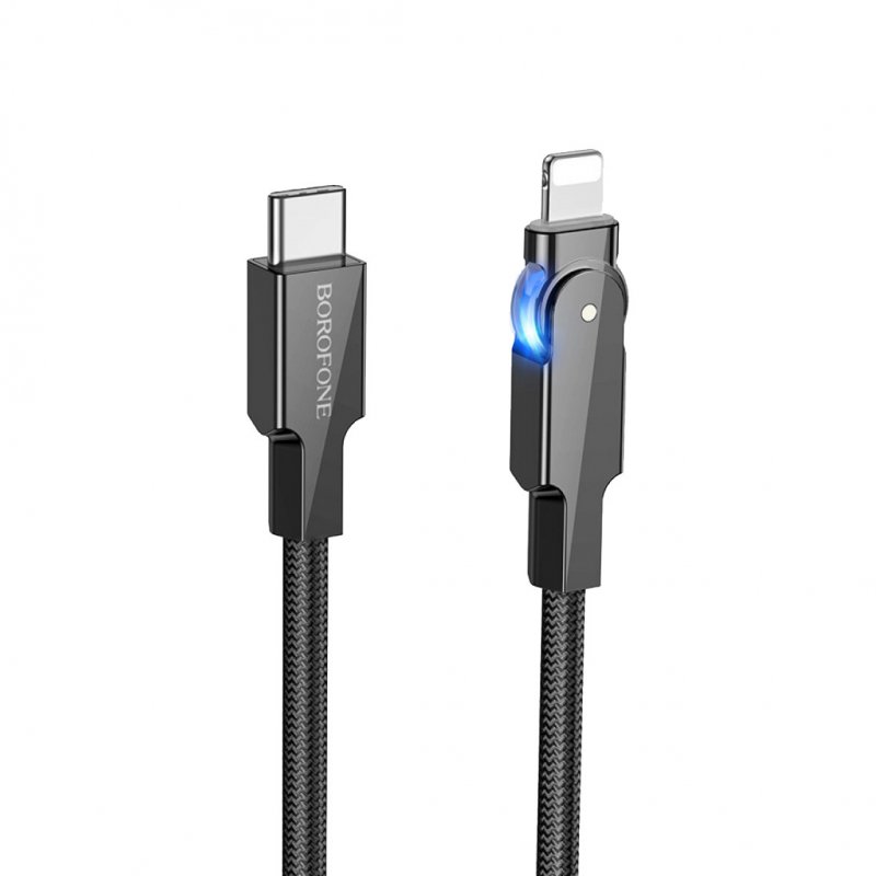 Дата-кабель Borofone BU41 Type-C-Lightning, 1.2 м, черный