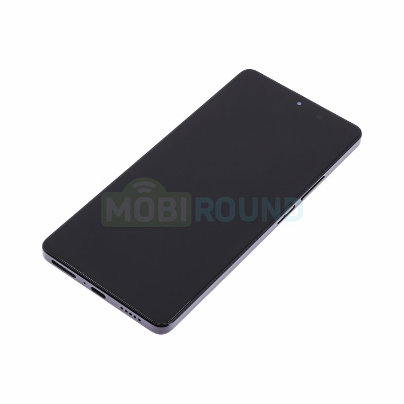 Дисплей для POCO F5 5G (в сборе с тачскрином) в рамке, черный, 100%