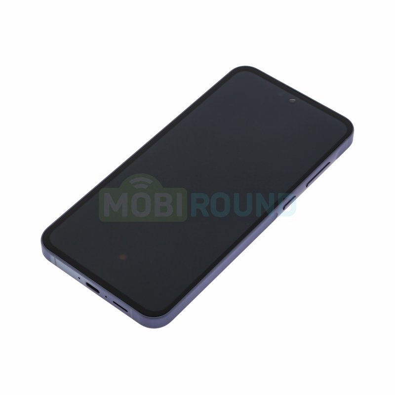 Дисплей для Samsung A556 Galaxy A55 5G (в сборе с тачскрином) в рамке, темно-синий, 100%