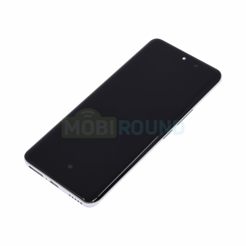 Дисплей для Honor 100 5G (в сборе с тачскрином) в рамке, белый, AAA
