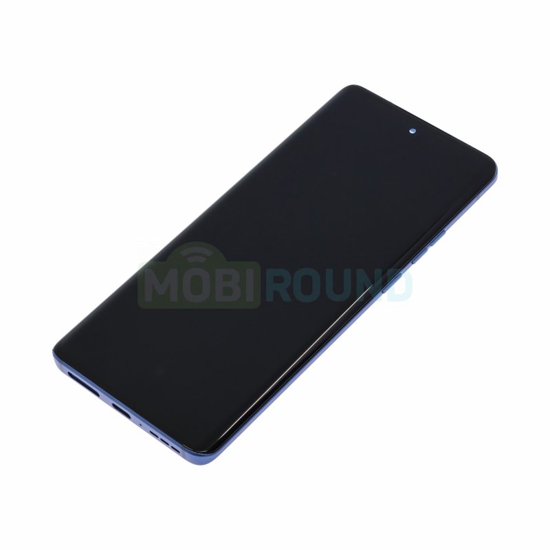 Дисплей для Motorola Edge 40 5G (в сборе с тачскрином) в рамке, синий