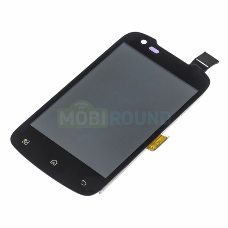 Дисплей для Lenovo A500 (в сборе с тачскрином) черный