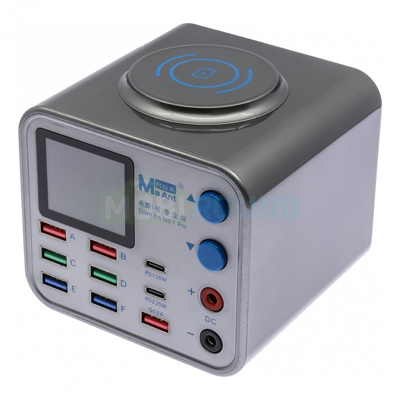 Зарядная станция MaAnt DianBa No.1 Pro с беспроводной зарядкой QC 3.0 (200 Вт/6 USB/2 Type-C)