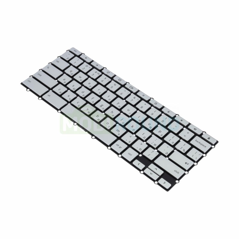 Клавиатура для ноутбука Asus Chromebook C433T (с подсветкой) серебро