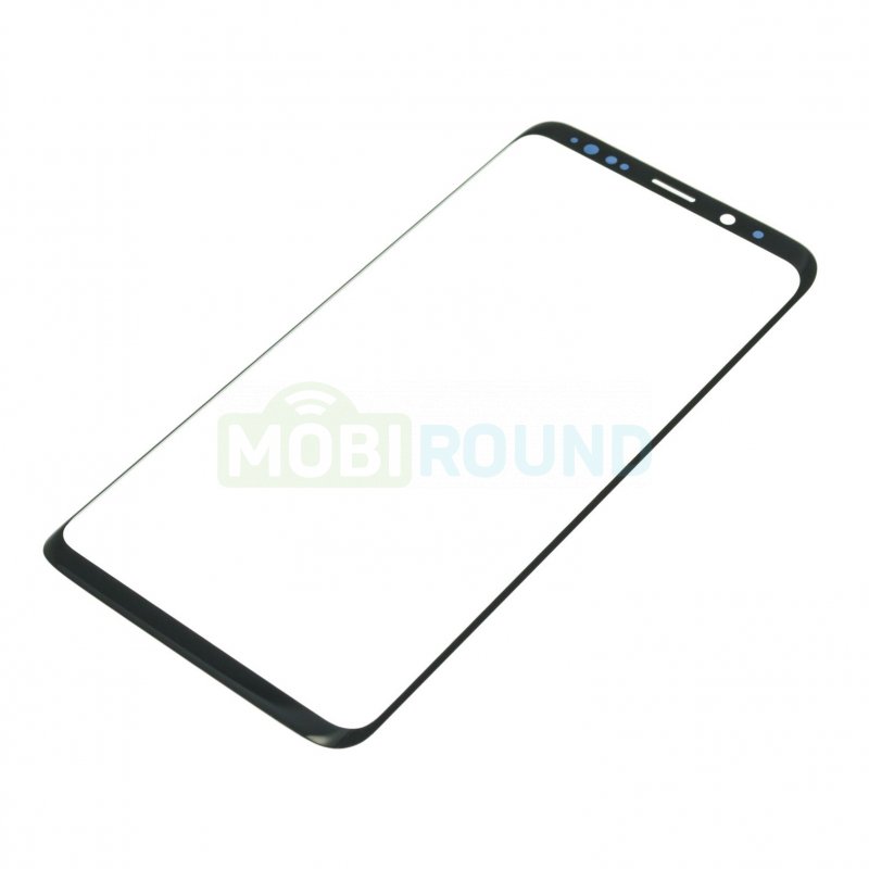 Стекло модуля для Samsung G965 Galaxy S9+, черный, AA
