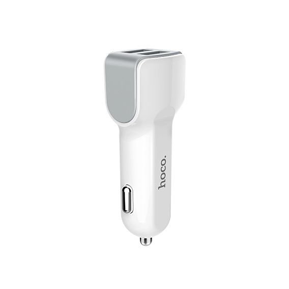 Автомобильное зарядное устройство (АЗУ) Hoco Z23 (2 USB) 2.4 А, белый