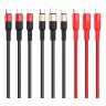 Дата-кабель Hoco X26 Xpress (3 в 1) USB-MicroUSB/Lightning/Type-C, 1 м