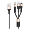 Дата-кабель Hoco X26 Xpress (3 в 1) USB-MicroUSB/Lightning/Type-C, 1 м