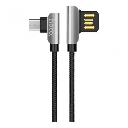 Дата-кабель Hoco U42 USB-MicroUSB, 1.2 м (черный)