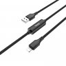Дата-кабель Hoco S13 USB-Lightning (с дисплеем / таймер), 1.2 м