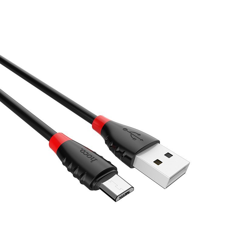 Дата-кабель Hoco X27 USB-MicroUSB (2.4 A) 1.2 м, черный