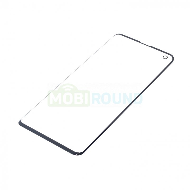 Стекло модуля для Samsung G973 Galaxy S10, черный, AA