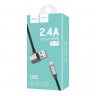 Дата-кабель Hoco U18 (2 в 1) USB-Lightning/MicroUSB (2.4 A), 1.2 м