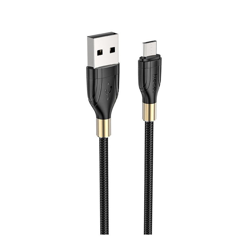 Дата-кабель Hoco U92 USB-MicroUSB (2.4 A) 1.2 м, черный