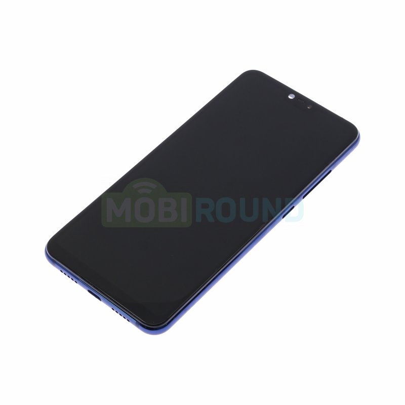 Дисплей для Xiaomi Mi 8 Lite (в сборе с тачскрином) в рамке, синий, AAA