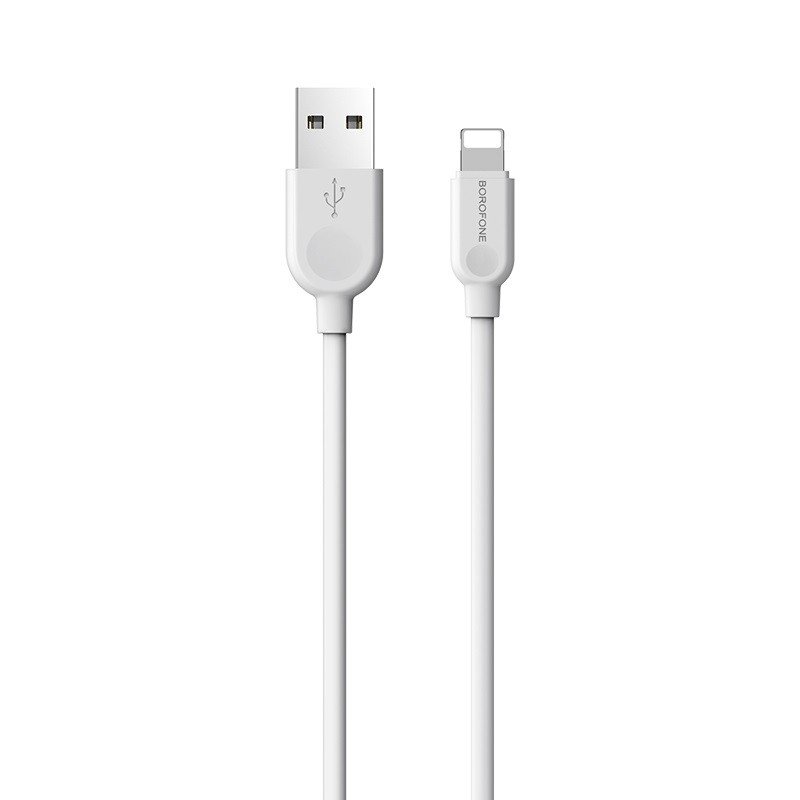 Дата-кабель Borofone BX14 USB-Lightning, 2 м, белый