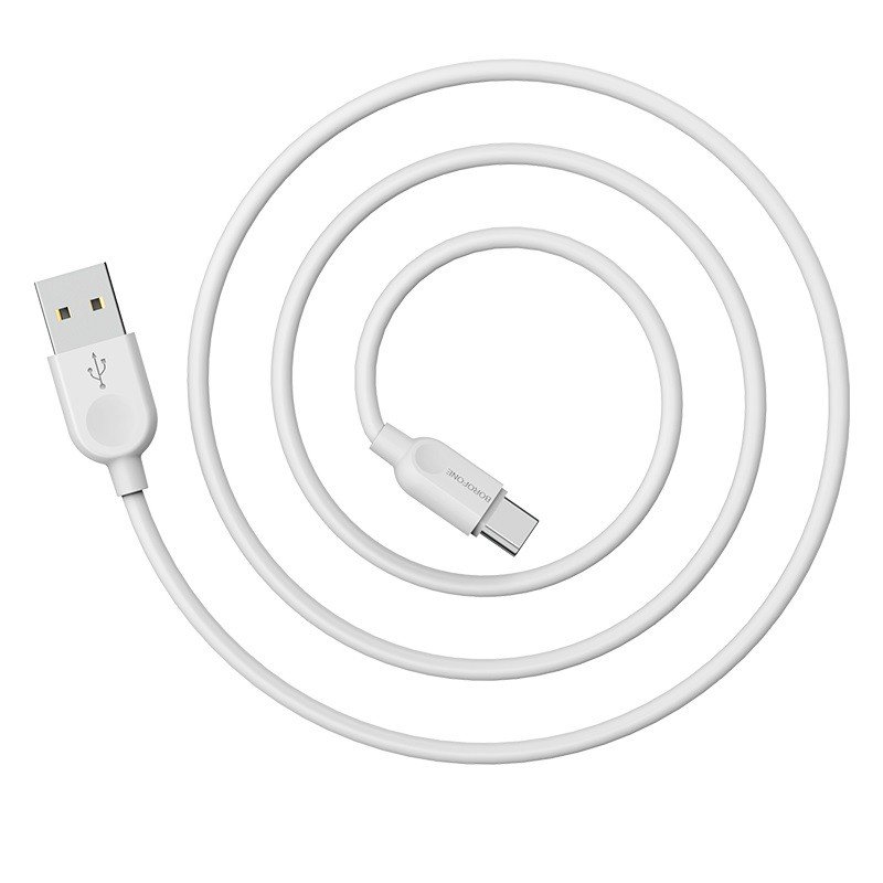 Дата-кабель Borofone BX14 USB-Type-C, 2 м, белый