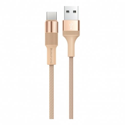 Дата-кабель Borofone BX21 USB-Type-C (3 А), 1 м (золото)