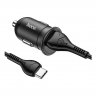 Автомобильное зарядное устройство (АЗУ) Hoco Z43 QC 3.0 (USB) + кабель Type-C, 3 А