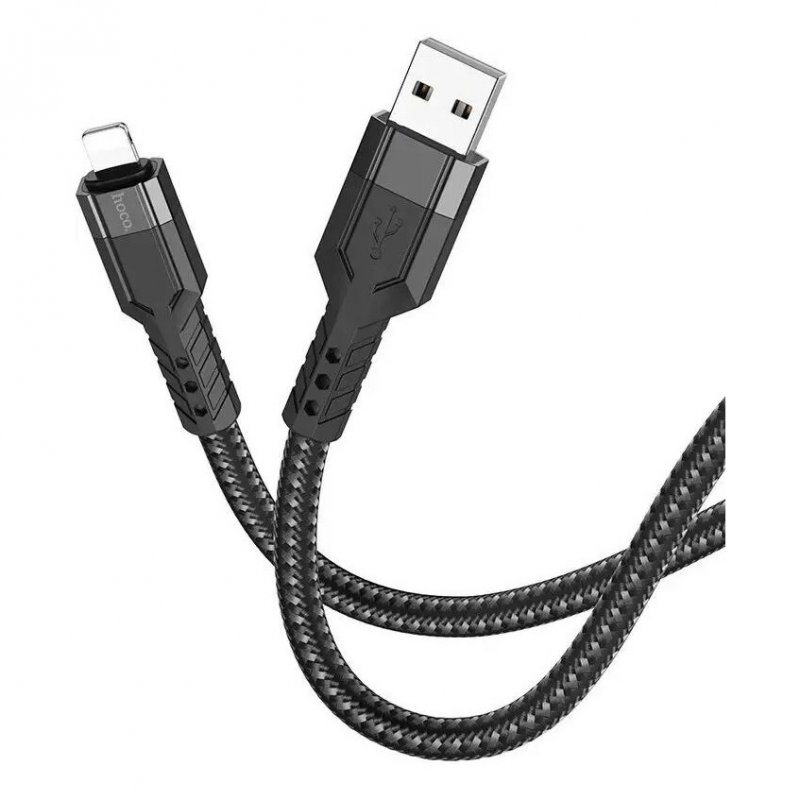Дата-кабель Hoco U110 USB-Lightning, 1.2 м, черный