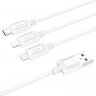 Дата-кабель Hoco X74 USB-Type-C/MicroUSB/Lightning, 1 м