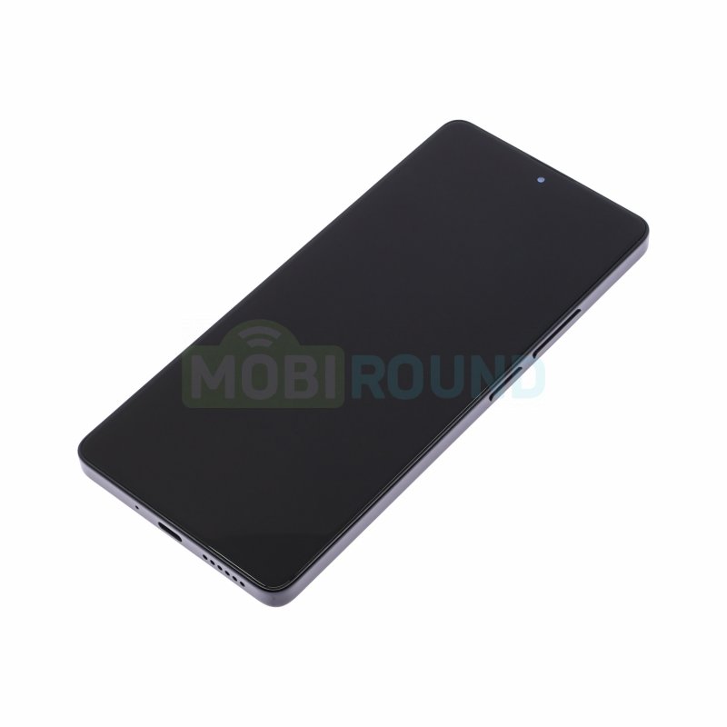 Дисплей для POCO M6 Pro 4G (в сборе с тачскрином) в рамке, черный, 100%