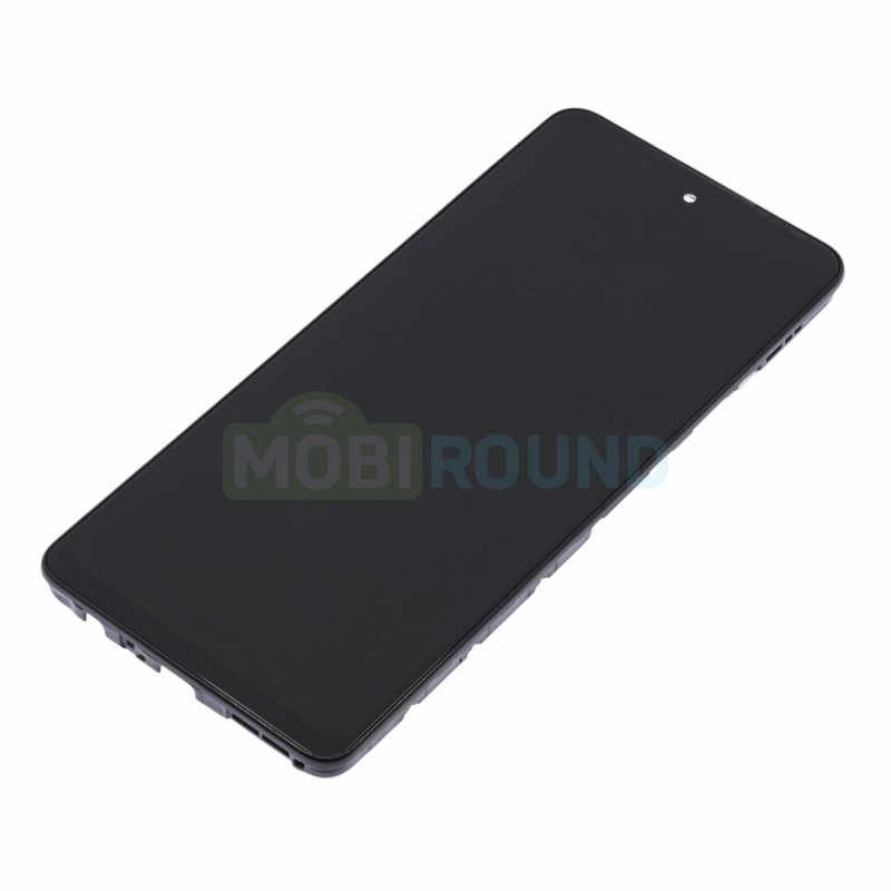 Дисплей для Tecno Pova 5 4G (в сборе с тачскрином) в рамке, черный, AAA