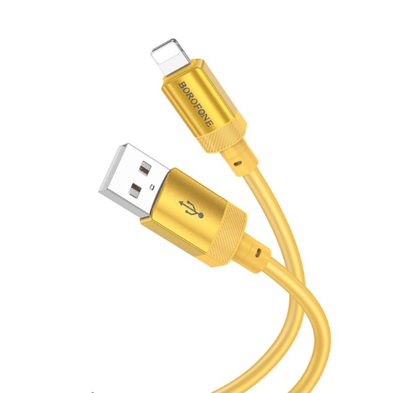 Дата-кабель Borofone BX108 USB-Lightning, 1 м, золото