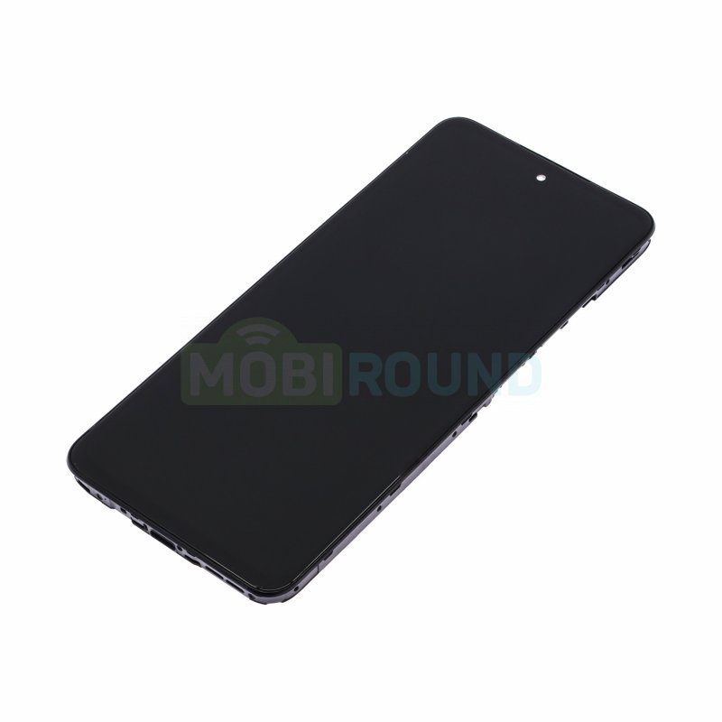Дисплей для Realme C75 (в сборе с тачскрином) в рамке, черный, 100%