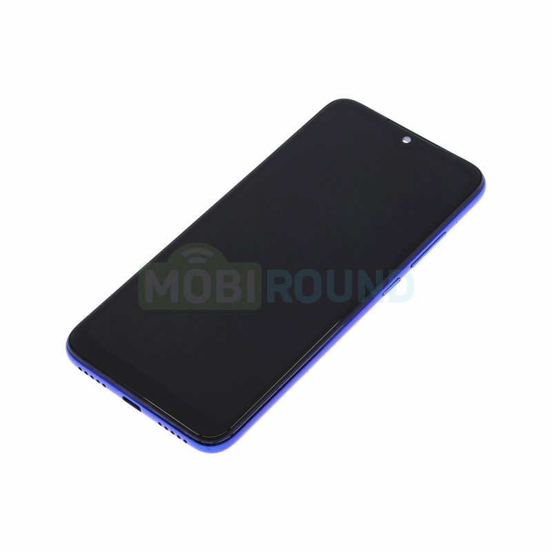 Дисплей для Xiaomi Redmi Note 7 / Redmi Note 7 Pro / Redmi Note 7S (в сборе с тачскрином) в рамке, синий, AA