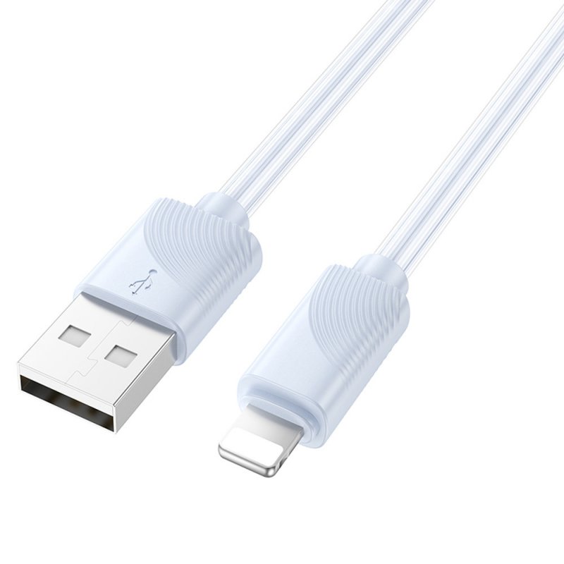 Дата-кабель Hoco X114 USB-Lightning, 1 м, голубой