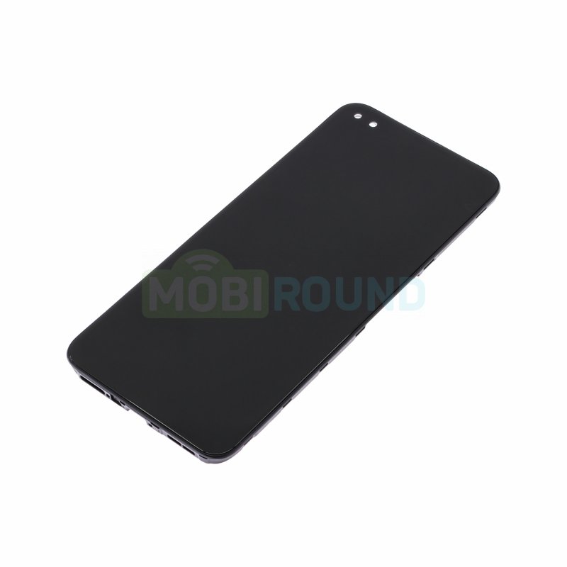 Дисплей для Realme X3 (в сборе с тачскрином) в рамке, черный, AAA