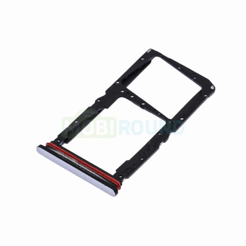 Держатель сим карты (SIM) для Tecno Pova 7 5G, серебро
