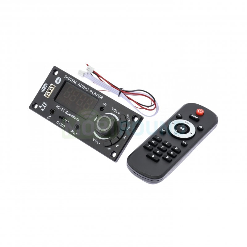 Модуль MP3 USB/microSD/Bluetooth/FM/AUX с пультом и 2x50 Вт Uпит-7-25 В (JJQ-D139BT (HT338))