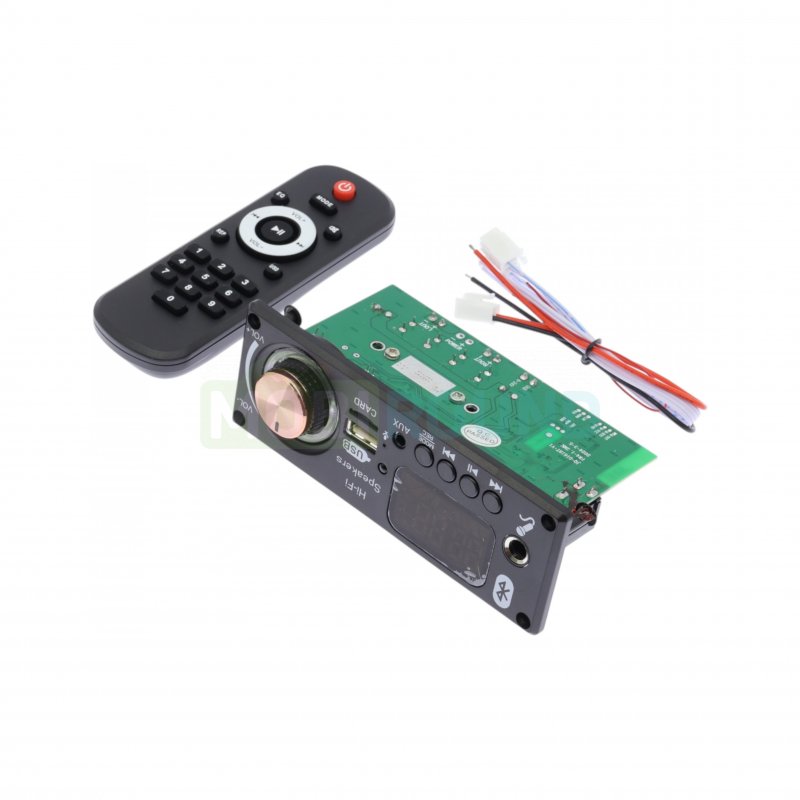 Модуль MP3 USB/microSD/Bluetooth/FM/AUX с пультом и 2x80 Вт Uпит-12 В (JQ-D161BT)