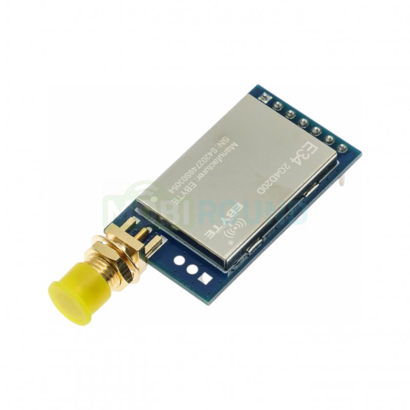 Модуль Hi-Link EBYTE nRF24L01P цифрового трансивера с UART интерфейсом F-2.4-2.518 ГГц U-5 В 27 dBm SMA-K (0.5 мВт) Full duplex (E34-2G4D27D)