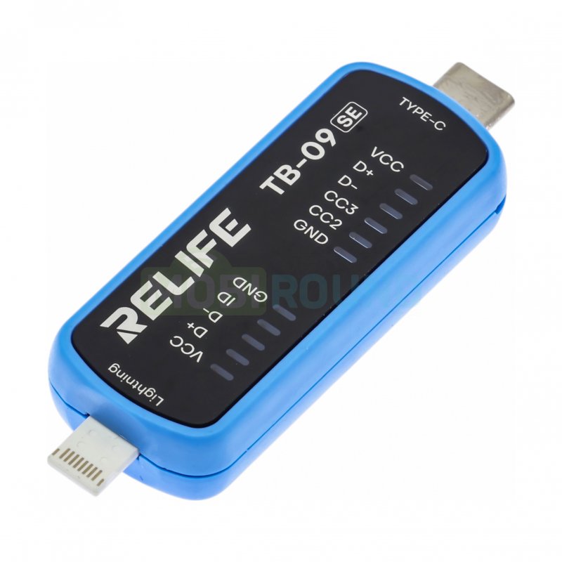 Тестер разъема зарядки RELIFE TB-09 SE (Lightning/Type-C)