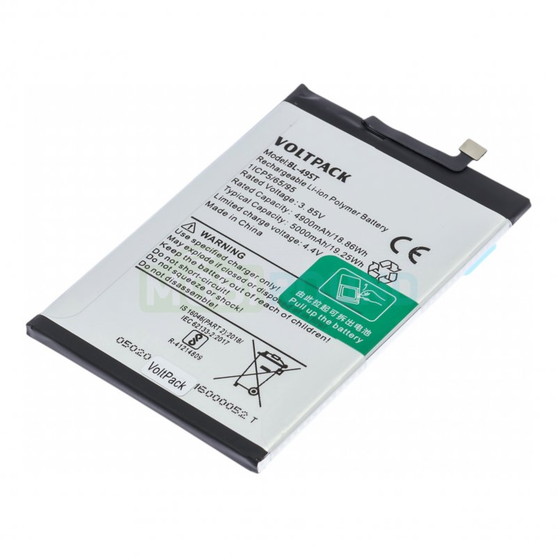 Аккумулятор VoltPack для Tecno Spark 10 / Spark 10 Pro / Spark 10C и др. (BL-49ST / BL-49NX / BL-49FX / BL-49FT / BL-49NT) 5000 мАч