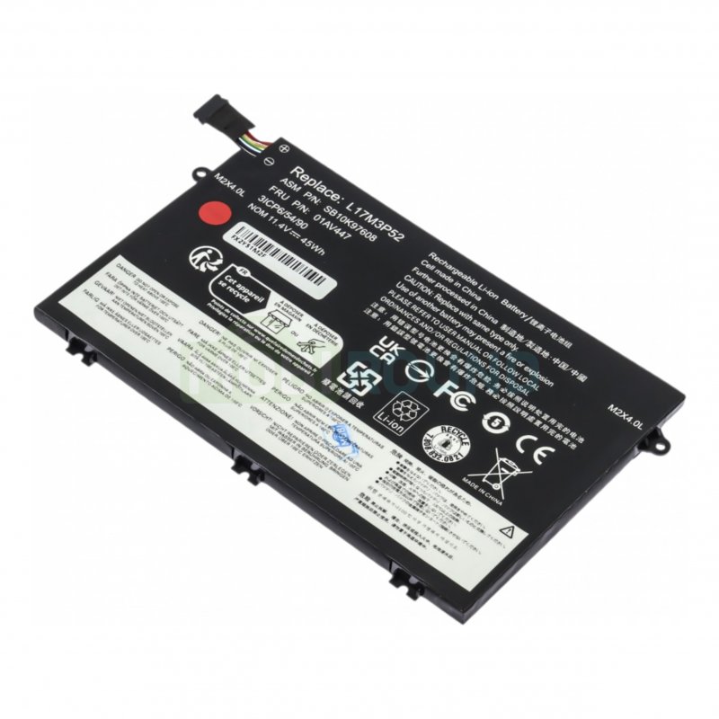 Аккумулятор для ноутбука Lenovo ThinkPad E480 / ThinkPad E485 / ThinkPad E495 (L17M3P52) 11.4 В, 4000 мАч