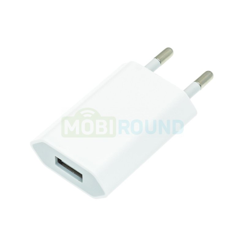 Сетевое зарядное устройство (СЗУ) для Apple iPhone (USB) 1 А, белый