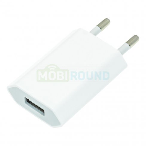 Сетевое зарядное устройство (СЗУ) для Apple iPhone (USB), 1.1 А (белый)