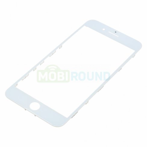 Стекло модуля + рамка для Apple iPhone 7 Plus (белый, аналог)