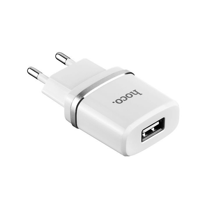 Сетевое зарядное устройство (СЗУ) Hoco C11 (USB) 1 А, белый