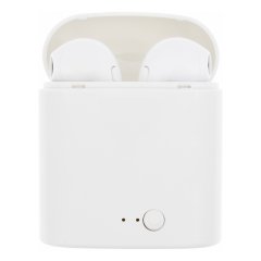 Наушники беспроводные TWS I7S (с боксом для зарядки) (Bluetooth) (белый)