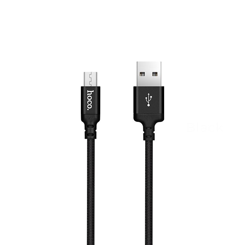 Дата-кабель Hoco X14 USB-MicroUSB, 2 м, черный