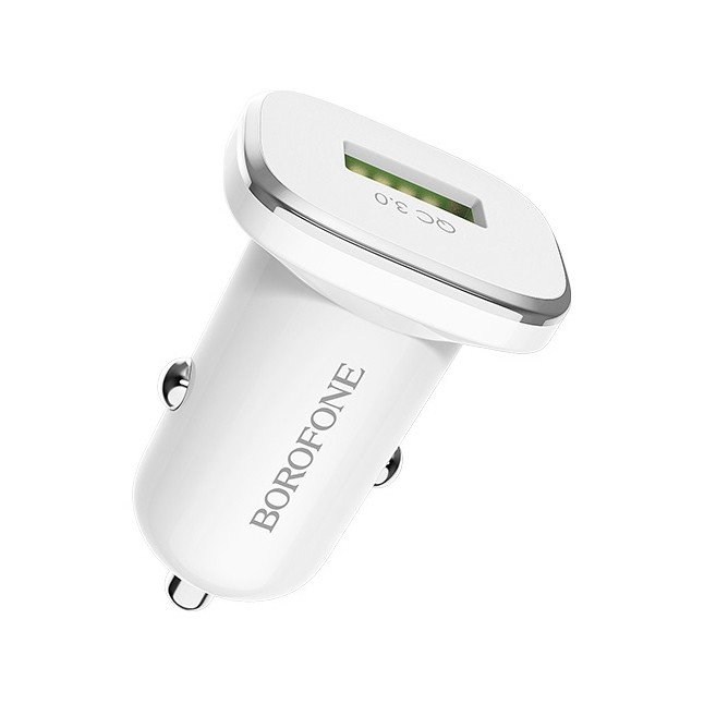 Автомобильное зарядное устройство (АЗУ) Borofone BZ12A QC 3.0 (USB) 3 А, белый