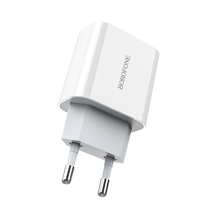 Сетевое зарядное устройство (СЗУ) Borofone BA38A Plus (Type-C PD) 20 Вт/3 А, белый