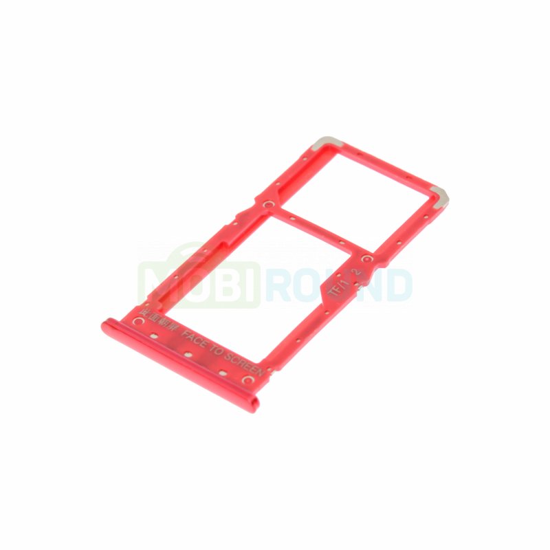 Держатель сим карты (SIM) для Xiaomi Redmi Note 6 Pro, красный